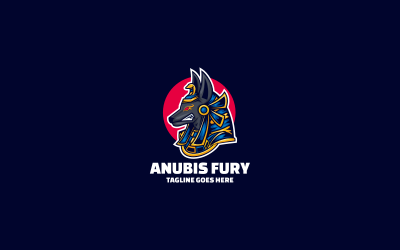 Anubis Fury Mascot Cartoon Logo