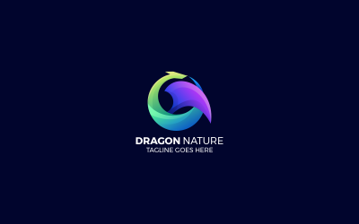 Dragon Nature Gradient Logo