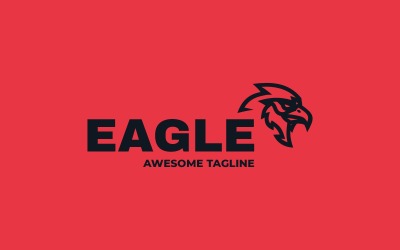 Eagle Line Art mascot Logo