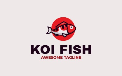 Koi Fish Simple Mascot Logo 55
