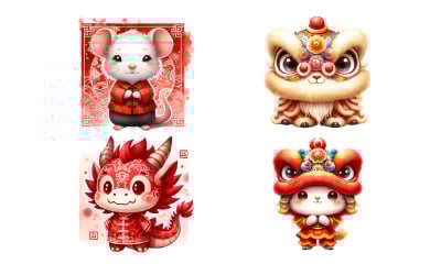 Şirin Çin Ay Yılı Klip Sanatı