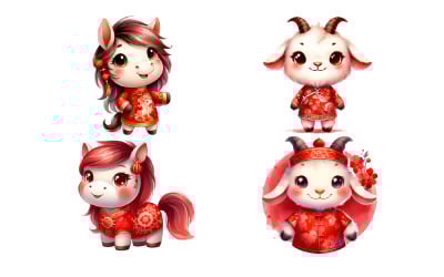 Zodyak Hayvanı, Yılbaşı Arifesi Clipart