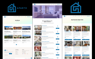 Aparto - Real Estate, Apartment, Building, House, Flat Rent Sell, Booking WordPress Theme