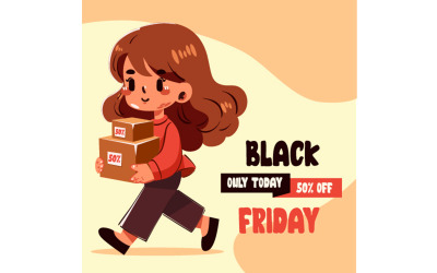 Mutlu Kız ile Black Friday Afişi