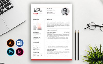 Resume Template, A4 Resume, Word Resume, PSD Resume