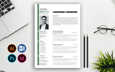 Resume Template Professional Resume, Indesign životopis