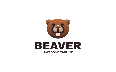 Beaver Simple Mascot Logo 25