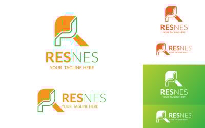 Modèle de logo créatif avec lettre R V2