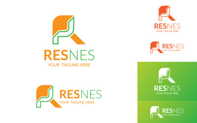 Modelo de logotipo criativo com letra R V2