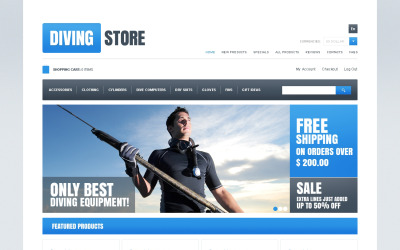 Dive & Discover ZenCart Template ZenCart sablon 46971