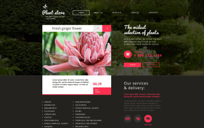 Modèle de site Web réactif de magasin de fleurs