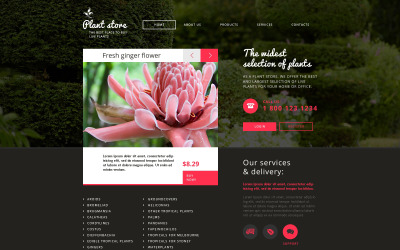 Шаблон адаптивного веб-сайту квіткового магазину