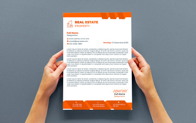 Simple Professional Letterhead Template | Editable PSD Design