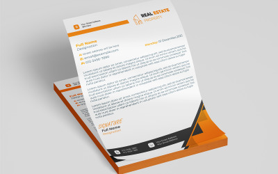 Sleek and Minimal Letterhead Template | PSD Corporate Branding