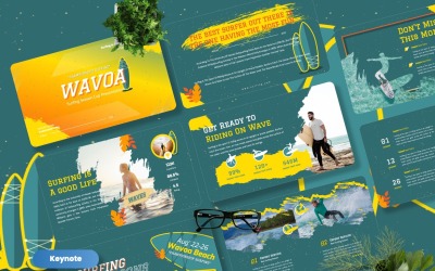 Wavoa - Szablony prezentacji na temat sportu surfingowego