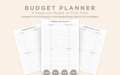 Budget Planning Pages Set V-01