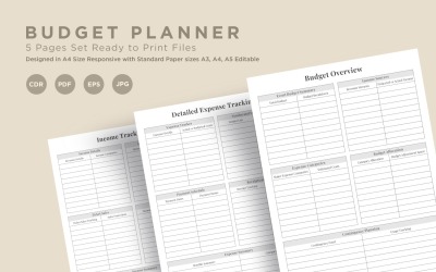 Budget Planning Pages Set V-15