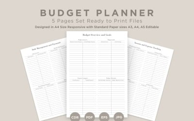 Budget Planning Pages Set V-16