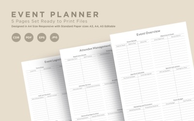 Event Planning Pages Set V-15