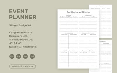 Event Planning Pages Set V-18