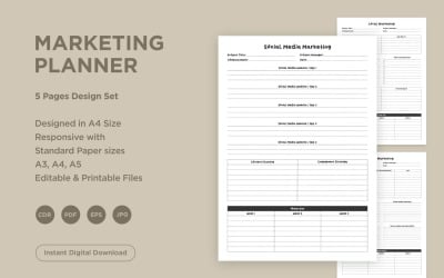 Marketing Planning Pages Set V-03