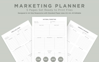 Marketing Planning Pages Set V-07