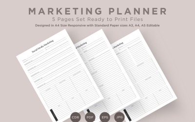 Marketing Planning Pages Set V-09