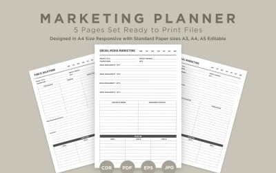 Marketing Planning Pages Set V-11