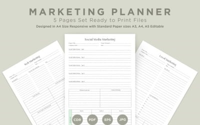 Marketing Planning Pages Set V-12