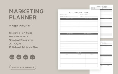 Marketing Planning Pages Set V-13