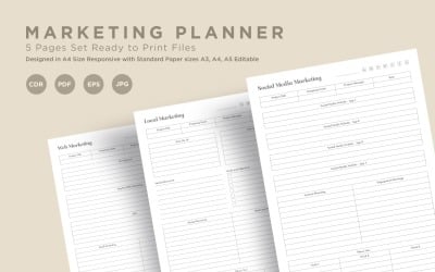 Marketing Planning Pages Set V-15