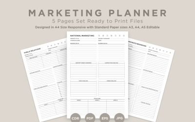 Marketing Planning Pages Set V-16