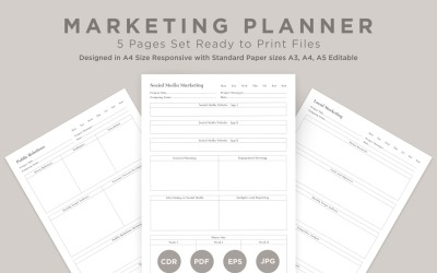 Marketing Planning Pages Set V-17