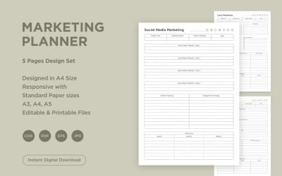 Marketing Planning Pages Set V-18