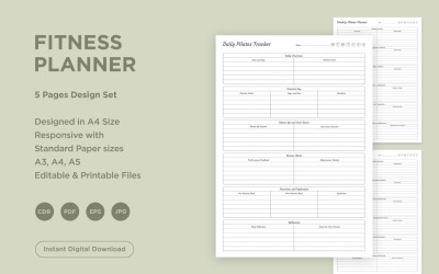 Fitness Planning Pages Set V-08