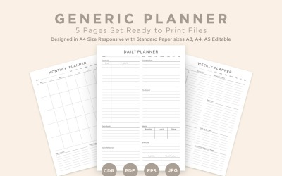 Generic Planning Pages Set V-01