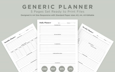 Generic Planning Pages Set V-07