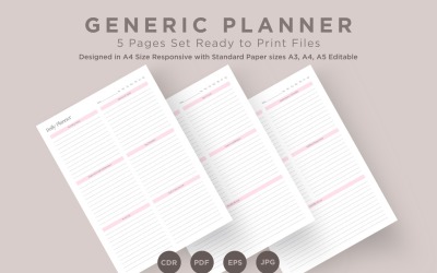 Generic Planning Pages Set V-09