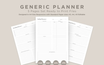 Generic Planning Pages Set V-16