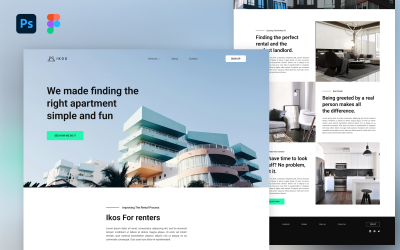 IKOS - PSD-sjabloon voor onroerend goed