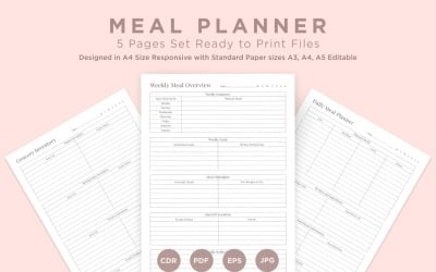 Meal Planning Pages Set V-02