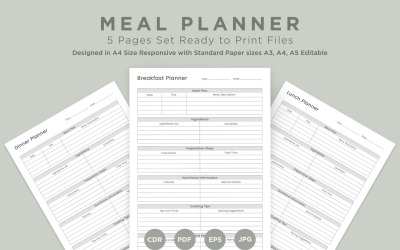Meal Planning Pages Set V-07