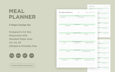 Meal Planning Pages Set V-08