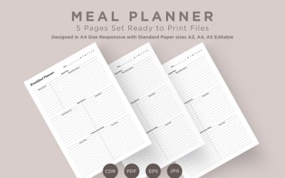 Meal Planning Pages Set V-09