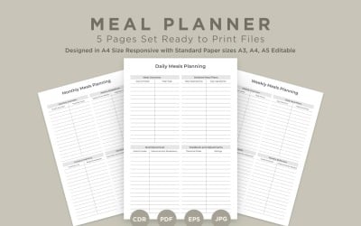 Meal Planning Pages Set V-11