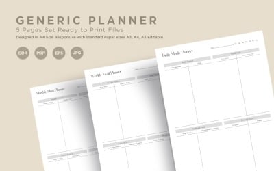 Meal Planning Pages Set V-15