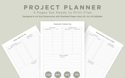 Project Planning Pages Set V-12