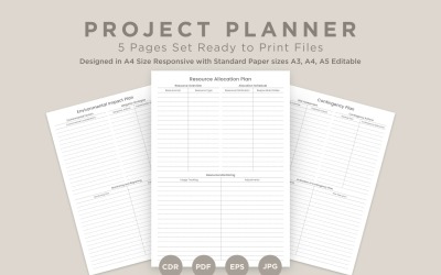 Project Planning Pages Set V-16