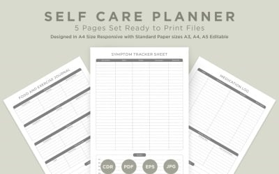 Self Care Planning Pages Set V-12