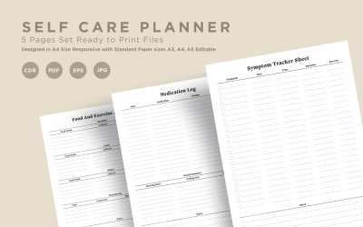 Self Care Planning Pages Set V-15